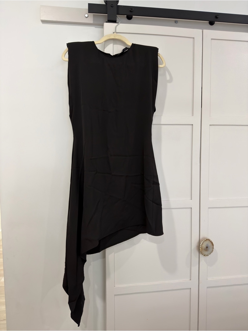 Zara Black Asymmetrical Sleeveless Dress